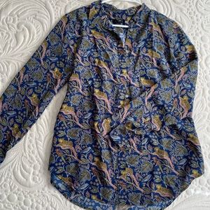 J crew silk button down